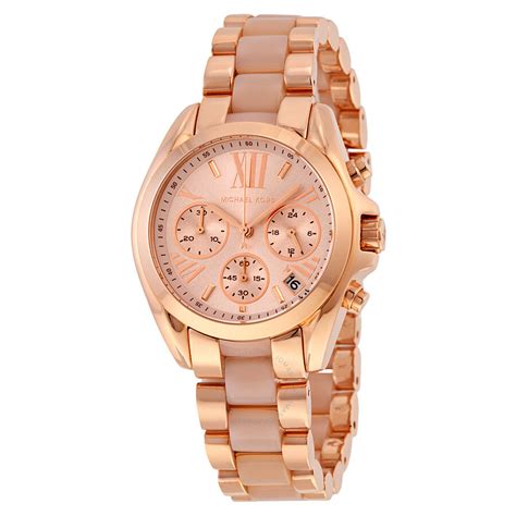 michael kors bradshaw mini rose gold chronograph watch|Michael Kors bradshaw watch.